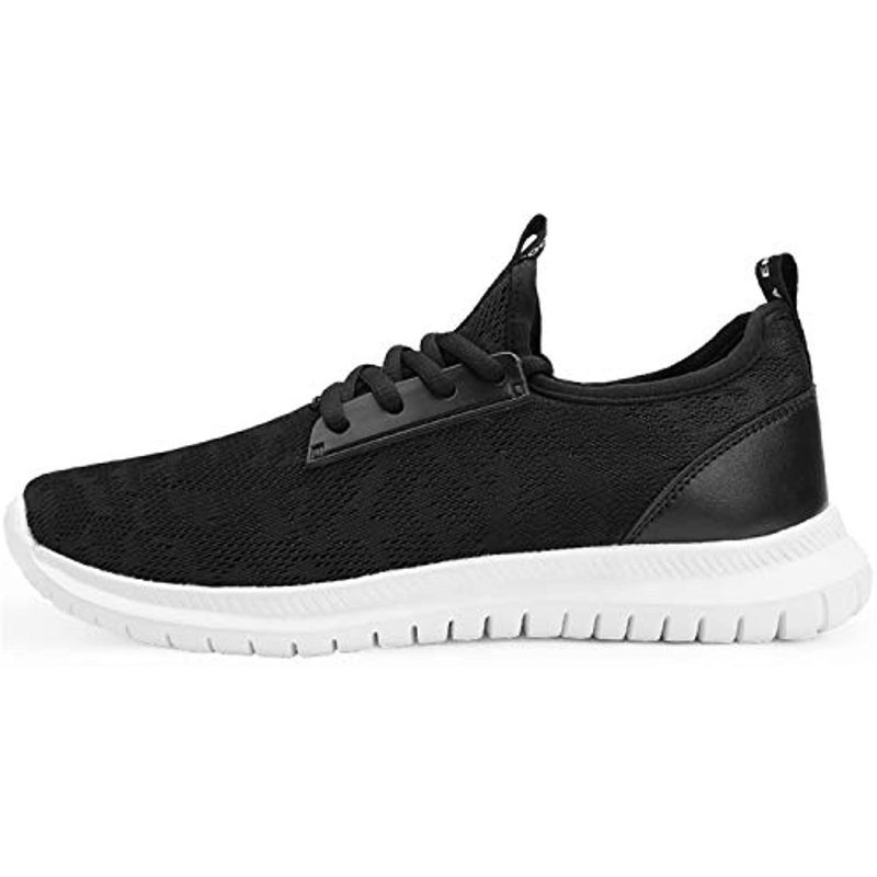 Damyuan Mens Lightweight Athletic Running Walking Gym Shoes Casual Sports Shoes Fashion Sneakers Walking Shoes Black White-8