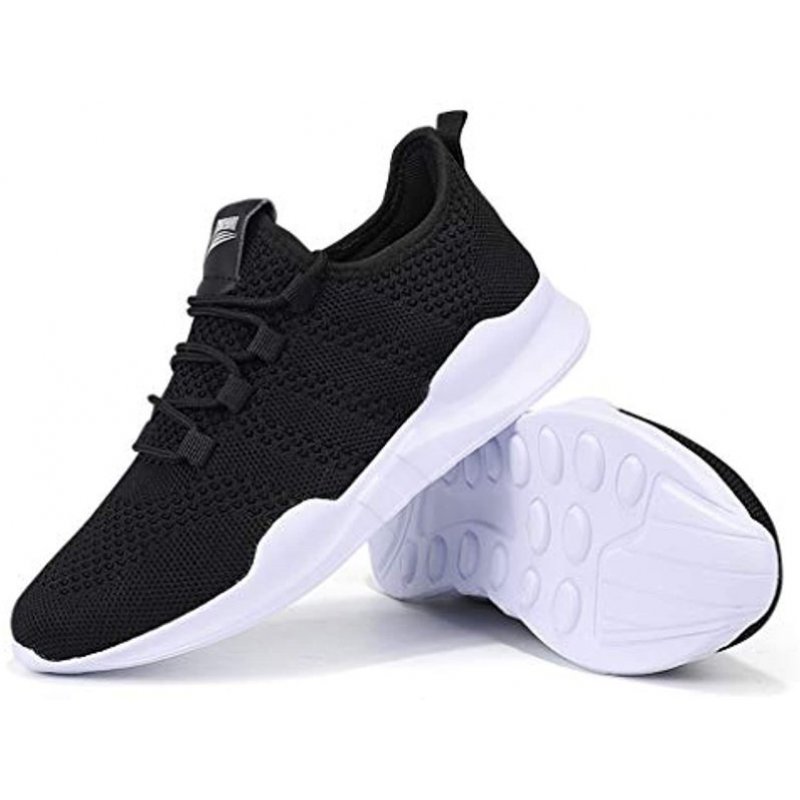 Damyuan Women's Walking Shoes Tennis Sneakers Casual Lace Up Lightweight Running Shoes Black